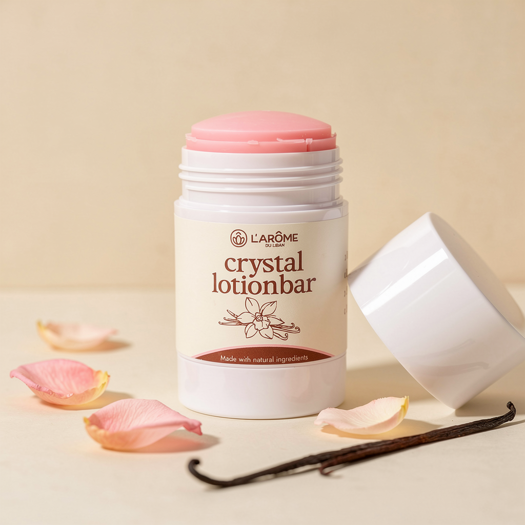 Crystal Solid Lotion Bar - Shea and Cacao Butter Moisturizer