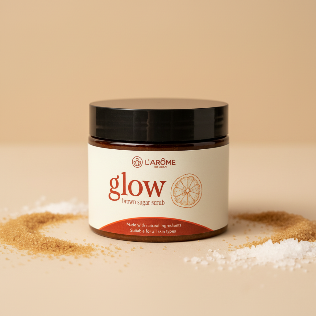 GLOW Brown Sugar Body Scrub – Exfoliate, Hydrate & Soften